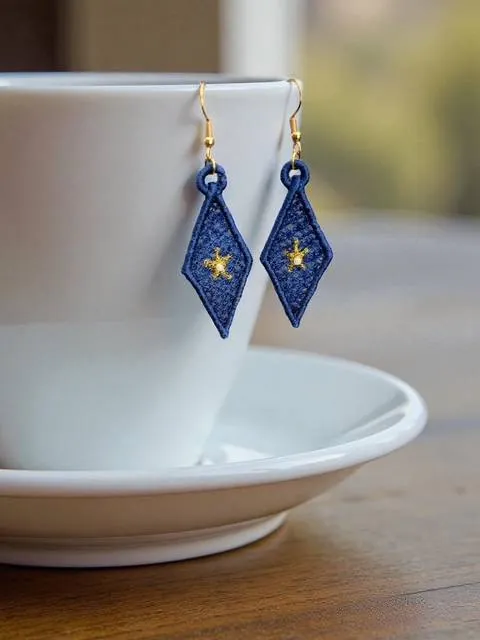 Boucles d’oreilles  bleu Étoile de Minuit